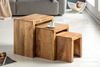 riess-ambiente Beistelltisch MAKASSAR 45cm natur (Set, 3-St), Massivholz · Handarbeit · Holztisch · Mangoholz Bild 2