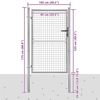 vidaXL Gartentor verzinkter Stahl 100 x 125 cm Silber 144757 Bild 2