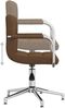vidaXL Esszimmerstuhl Drehbar Braun Stoff 3088065 Bild 4