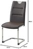 HTI-Line Esszimmerstuhl Schwingstuhl 4er Set PU braun DannyC (Set, 4 St), Freischwinger Esszimmerstuhl Kunstleder Bild 2