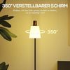 HOMCOM Stehlampe mit 350° drehbar Kopf, 3000K/4000K/6500K Farbtemperaturen, Mit 350° drehbarem Kopf, LED, Warmweiß, naturweiß, kaltweiß, für Wohnzimmer, Schlafzimmer, Schwarz Bild 4
