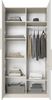 Lomadox Kleiderschrank ADARE-141 100 cm breit, 2 Türen, kaschmir mit gerillter Front Bild 2