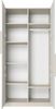 Lomadox Kleiderschrank ADARE-141 100 cm breit, 2 Türen, kaschmir mit gerillter Front Bild 4