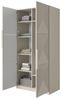 Lomadox Kleiderschrank ADARE-141 100 cm breit, 2 Türen, kaschmir mit gerillter Front Bild 5