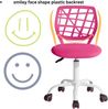 FurnitureR 2 Stück Home Office Stuhl, ergonomisch, verstellbar, Höhe Swivel Rolling, Computerstuhl für Zuhause, Büro und Studie, Metall, Rosa, Lila, 38,5 x 40 x 75 cm – 87 cm Bild 3