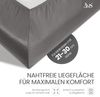 Bettwaesche-mit-Stil Mako-Satin Spannbettlaken dunkelgrau 160x200cm Höhe 21-30cm Bild 3