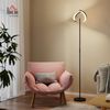 HOMCOM Stehlampe Lampenkopf 350° drehbar, Dimmfunktion, Farbwechsel, Nachtlichtfunktion, LED fest integriert, Farbwechsler, für Wohnzimmer, Schlafzimmer, Schwarz Bild 2