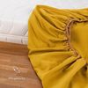 Blumtal® Mikrofaser Spannbettlaken 200x220 cm - Oekotex zertifiziertes Bettlaken 200x220 cm - Spannbetttuch 200x220 cm - Leintuch 200x220 - Bettlaken 200x220 cm - Bettbezug Gelb - Spicy Mustard Bild 5