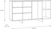 Forte JOKKAZ Sideboard mit 3 Schubladen und 1 Tür, Holzwerkstoff, Flagstaff Eiche/Schwarz, B x H x T: 159,6 x 85,7 x 42 cm Bild 2