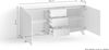 byLIVING Sideboard VALENTIN / Kommode matt weiß mit Absetzung in Eiche-Optik / Schrank mit 2 Türen und 3 Schubkästen / Im Scandi-Style / Grifflos / B 160, H 80, T 38 cm Bild 3