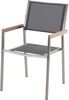 Gartenstuhl 6er Set GROSSETO Edelstahl Grau Bild 4