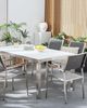 Gartenstuhl 6er Set GROSSETO Edelstahl Grau Bild 2