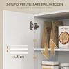 HOMCOM Küchenbuffet Küchenschrank mit Arbeitsplatte, 5 Türen, Weinregal, Schublade (Buffetschrank, 1-St, Hochschrank) Moderner Vorratsschrank, Weiß, 90 x 35 x 183 cm Bild 5