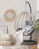 Hängesessel mit Gestell Rattan grau ø 97 cm TOLLO Bild 2