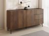 Kommode Tewos K160 3SZ (Farbe: Nuss Warmia / Nuss Warmia + Marmor Schwarz) Bild 2