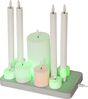LED Kerzen ,Flamme Charge mit Ladestation, 11er Set Kerzen-Mix, flackernd, USB, weiß, Bild 2