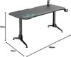 Selsey Gaming-Tisch, Schwarz/Blau, 160 x 70 x 70 Bild 2
