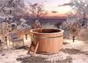 FinnTherm Badefass Bergen aus Holz mit Montagematerial Bild 2