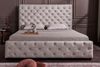 riess-ambiente Boxbett PARIS 180x200cm champagner beige - Samt, inkl. Lattenrost & Bettkasten (Einzelartikel, 1-St), Chesterfield Queensize-Bett mit Stauraum - ideal für Schlafzimmer Bild 5