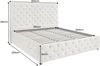 riess-ambiente Boxbett PARIS 180x200cm champagner beige - Samt, inkl. Lattenrost & Bettkasten (Einzelartikel, 1-St), Chesterfield Queensize-Bett mit Stauraum - ideal für Schlafzimmer Bild 3