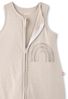 SANETTA Baby-Schlafsack mit Füßen Beige | Praktischer und bequemer Unisex-Schlafsack aus Bio-Baumwolle. Baby-Schlafsack mit Reißverschluss und Regenbogen-Print | Baby Sleeping Bag Bild 3