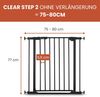 hauck Treppenschutzgitter Türschutzgitter Clear Step Autoclose 2 für Breiten 75-80 cm Ultra Flache Schwelle, Automatischer Schließmechanismus, ohne Bohren, Einhändiges Öffnen, Metall (Black) Bild 2
