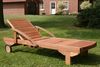 Hecht Gartenliege ERA Lounger, Meranti Holz, ausziehbarer Tisch, 4-fach Verstellung Bild 2