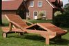 Hecht Gartenliege ERA Lounger, Meranti Holz, ausziehbarer Tisch, 4-fach Verstellung Bild 4