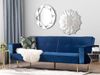 Schlafsofa 3-Sitzer Samtstoff marineblau VISNES Bild 2