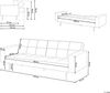 Schlafsofa 3-Sitzer Samtstoff marineblau VISNES Bild 3
