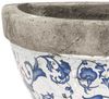 Aged Ceramic Wand Halbschale aus krakelierter Keramik in blau weiß Bild 5