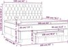 vidaXL Boxspringbett mit Matratze Dunkelblau 160x200 cm Samt 3138035 Bild 2