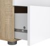 Dmora - Kommode Yolande, Mehrzweckkommode, Schlafzimmerkommode, Schrank mit Schubladen, 70x40 h102 cm, Eiche und Weiß Bild 5