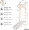 MAMOI® Sprossenwand für Kinder | Indoor Klettergerüst | Sprossenwand Kinderzimmer | Turnwand aus Yarnwood (210 cm) mit Klimmzugstange, Strickleiter und Rutschbrett | CE | 100% ECO | Made in EU Bild 2