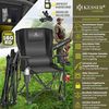 KESSER® Campingstuhl faltbar bis 160 kg | Angelstuhl Faltstuhl Klappstuhl Gepolstert mit Armlehnen | Campinglicht und Getränkehalter + Tasche mit hoher Rückenlehne | Strandstuhl mit Angelhalterung Anthrazit / Schwarz Bild 2