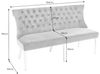 riess-ambiente Sitzbank CASTLE DELUXE 165cm grau / silber (Einzelartikel, 1-St), Esszimmer · Samt · Edelstahl · Rückenlehne · Barock Design Bild 3