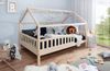 Ticaa Kinderbett Hausbett \"Kay\" 120x200 Kiefer massiv Natur, ohne Schublade Bild 2
