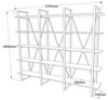 Dmora Bücherregal Albayt, Büroregal, Bücherregal, Bibliothek, 220 x 34 x 180 cm, Eiche Bild 2