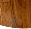 DRW Beistelltisch aus Marmor mit Holzsockel in Natur und Grau, 80 x 80 x 35 cm Bild 4