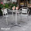 Bistrostehtisch Aluminium 60x60cm H70/110cm Höhenverstellbar klappbar Bild 2