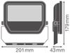 LEDVANCE FLOODLIGHT FL 50 P 41W 6KLM 865 PS SY100 BK Bild 3