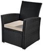 Poly Rattan Garten Terrassen Sessel Rattanstuhl Gartenstuhl Rattan Schwarz Bild 2