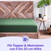 Wolkenfeld Spannbettlaken 100% Baumwolle - Superweiches Bettlaken für Matratzen von 5 bis 20cm, Jersey, Gummizug: rundum, (1 Stück), Rutschfest & Blickdicht - 90x200, 140x200, 160x200, 180x200 200x200 Bild 2