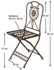 Gartenstuhl Metall Tecla 17921 Metallstuhl Stuhl Garten Vintage Eisen Nostalgie Eisenstuhl Braun Antik Bild 2