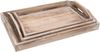 HMF Dekotablett Deko Tablett aus Holz im Vintage Design (3er Set, versch. Größen), Serviertablett 35,5/39/43 cm Breite Bild 2