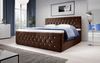 Boxspringbett Paradise mit LED, USB und Füßen 140x200 Braun H4 Bild 2