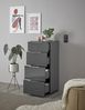 HBZ Kommode Santorin Mehrzweckschrank mit Schubkästen, BxHxT 45x99x40 cm (1 St), Mit 4 Schubkästen mit Softclose, Glasfront und Glasoberboden Bild 5