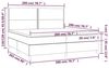 vidaXL Boxspringbett mit Matratze Schwarz 200x200 cm Stoff, Härtegrad: H2 [3142283] Bild 3
