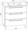 VCM Badmöbel Waschtisch Badinos 914853 Weiß H. 86 x B. 80 x T. 46 cm Bild 3