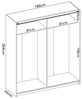 Dmora - Kleiderschrank 2 Türen Saltoro, Kleiderbügel für Schlafzimmer, Mehrzweckschrank, 180x65h204 cm, Glänzendes Weiß Bild 2
